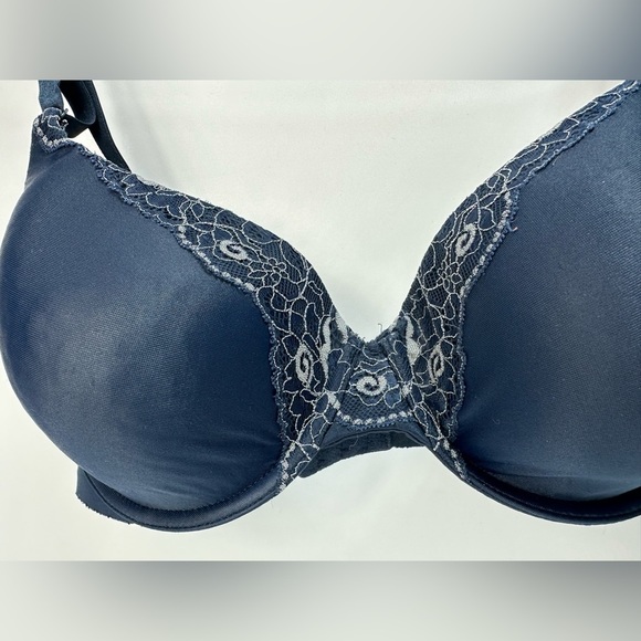 3/$25 Warner's No Side Effects Bra “Midnight Blue” size 34D - Picture 5 of 13